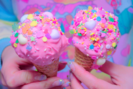 Kawaii girly decorated ice cream