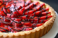 Chocolate strawberry tart