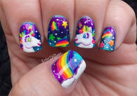 Rainbow unicorn nails