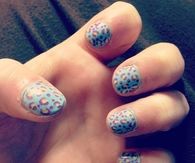 Cheetah print nails