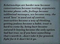 Relationships are harder now