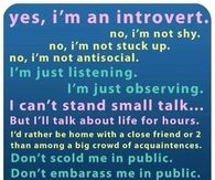Yes Im an introvert