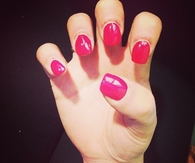 Hot pink nails
