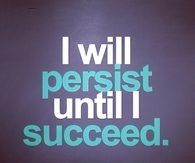 I will persist until I succeed