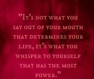What you say to yourself