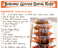 DIY Balsamic Glazed Steak Rolls