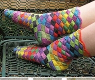 DIY Rainbow Knitted Socks
