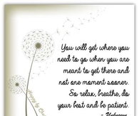 relax and be patient