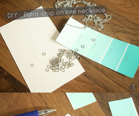 DIY PAINT CHIP CHEVRON OMBRE NECKLACE