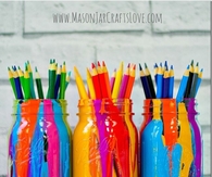DIY Paint Drip Mason Jars