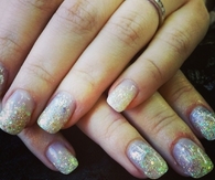 Glitter gel nails
