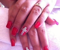 Red cross nails