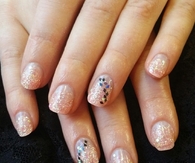 Nude glitter nails