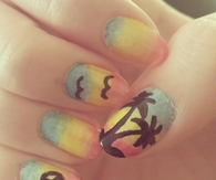 Summer beach nails