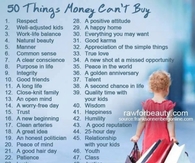 50 things money cant buy