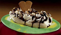 Chocolate ice cream sundae