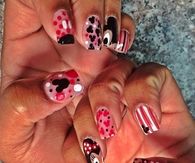 Mickey and minne mouse nails