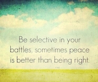 Peace is better than being right