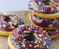 Chocolate sprinkle donuts
