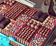 Chocolate candy tray