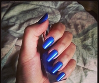 Blue square nails