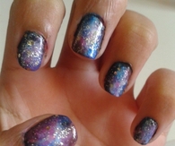 Galaxy nail art