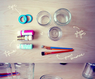 Beautiful crafty jar candle holders