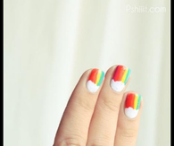 Rainbow cloud nails