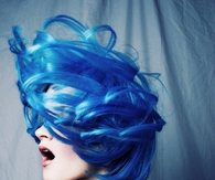 Blue hair art