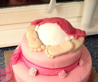 Baby fondant cake