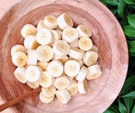 Chopped bananas
