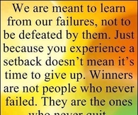 we are meant to learn from our failures