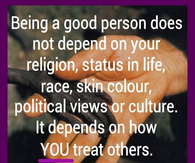 Being a good person
