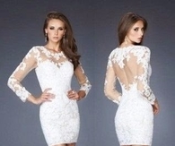 Sexy White Lace Mini Dress