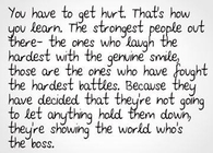 You have to get hurt