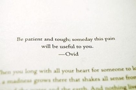 Be patient and tough