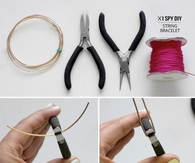 DIY HOOK & EYE STRING BRACELET