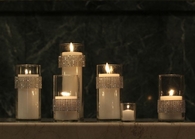 Crystal Banded Candle Holders