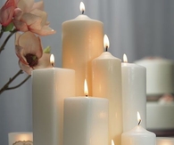 Romantic Cream Candles