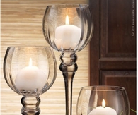 Wine Glass Style Candle Holders