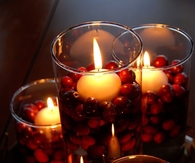Cranberries and Floating Candles
