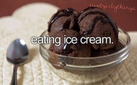 Eating ice cream