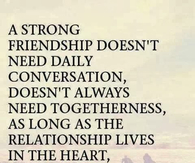 a strong friendship