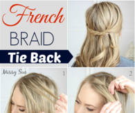 DIY French Braid Tie Back