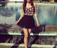 Black Lap Skirt for Summer