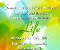 Whats important in life