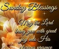 have a blessed Sunday