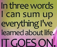 It goes on