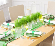 Wheat grass table decoration