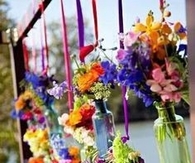 Hanging flower vases